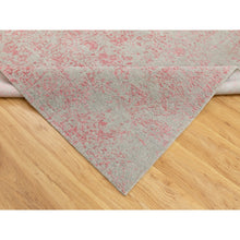 Load image into Gallery viewer, 6&#39;x9&#39; Pink Wool And Art Silk Transitional Design Hand Loomed Jacquard Oriental Rug FWR351600