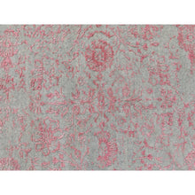 Load image into Gallery viewer, 6&#39;x9&#39; Pink Wool And Art Silk Transitional Design Hand Loomed Jacquard Oriental Rug FWR351600