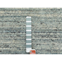 Load image into Gallery viewer, 6&#39;x6&#39; Seafoam Green Hand Loomed Variegated Textured Design Round Organic Wool Modern Oriental Rug FWR351612