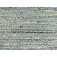 Load image into Gallery viewer, 6&#39;x6&#39; Seafoam Green Hand Loomed Variegated Textured Design Round Organic Wool Modern Oriental Rug FWR351612