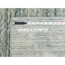Load image into Gallery viewer, 3&#39;x5&#39; Seafoam Green Hand Loomed Variegated Textured Design Organic Wool Transitional Oriental Rug FWR351708