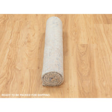 Load image into Gallery viewer, 3&#39;x5&#39; Gray Wool And Pure Silk Mosaic Design Hand Knotted Modern Oriental Rug FWR351804