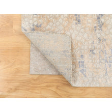 Load image into Gallery viewer, 2&#39;x3&#39;1&quot; Gray Mosaic Design Wool And Pure Silk Hand Knotted Modern Oriental Rug FWR351816