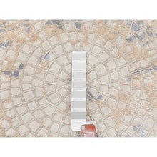 Load image into Gallery viewer, 3&#39;x5&#39; Gray Wool And Pure Silk Mosaic Design Hand Knotted Modern Oriental Rug FWR351822