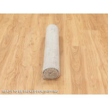 Load image into Gallery viewer, 3&#39;x5&#39; Gray Wool And Pure Silk Mosaic Design Hand Knotted Modern Oriental Rug FWR351822