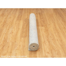 Load image into Gallery viewer, 5&#39;10&quot;x9&#39; Gray Wool And Pure Silk Mosaic Design Hand Knotted Modern Oriental Rug FWR351870