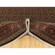 Load image into Gallery viewer, 9&#39;5&quot;x16&#39;1&quot; Pitch Black Herati Fish Design Gallery Size Long And Narrow 250 Kpsi Hand Knotted Dense Weave Wool Oriental Rug FWR351888