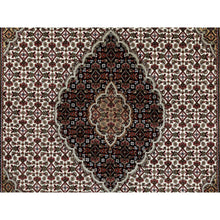 Load image into Gallery viewer, 5&#39;x7&#39; Ivory Fish Design Tabriz Mahi Wool Hand Knotted Oriental Rug FWR351960