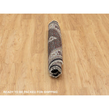 Load image into Gallery viewer, 4&#39;1&quot;x4&#39;1&quot; Rich Black, 250 Kpsi Wool Tabriz Mahi With Fish Medallion Design, Hand Knotted, Round Oriental Rug FWR352110