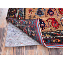 Load image into Gallery viewer, 6&#39;3&quot;x8&#39;4&quot; Porcini Brown, Afghan Ersari With Turkish Knot, Caucasian Design Revival, Small Human Figurines, Densely Woven, Vegetable Dyes, Hand Knotted, Soft Wool, Oriental Rug FWR3516