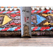 Load image into Gallery viewer, 6&#39;3&quot;x8&#39;4&quot; Porcini Brown, Afghan Ersari With Turkish Knot, Caucasian Design Revival, Small Human Figurines, Densely Woven, Vegetable Dyes, Hand Knotted, Soft Wool, Oriental Rug FWR3516