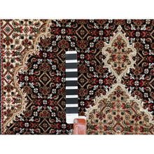 Load image into Gallery viewer, 4&#39;x6&#39; Hand Knotted Wool Black Fish Design Tabriz Mahi Oriental Rug FWR352206