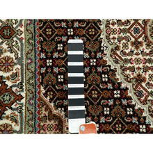 Load image into Gallery viewer, 4&#39;x6&#39; Rich Black, 250 Kpsi Wool Tabriz Mahi With Fish Medallion Design, Hand Knotted, Oriental Rug FWR352620