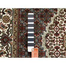 Load image into Gallery viewer, 4&#39;1&quot;x6&#39; Grey Hand Knotted Wool Tabriz Mahi Fish Design Oriental Rug FWR352836
