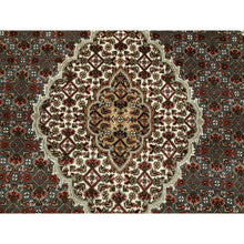 Load image into Gallery viewer, 4&#39;1&quot;x6&#39; Grey Hand Knotted Wool Tabriz Mahi Fish Design Oriental Rug FWR352836