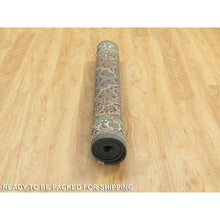 Load image into Gallery viewer, 4&#39;1&quot;x6&#39; Grey Hand Knotted Wool Tabriz Mahi Fish Design Oriental Rug FWR352836