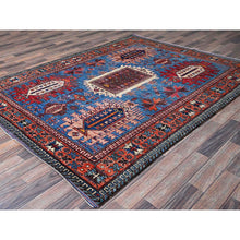 Load image into Gallery viewer, 6&#39;x7&#39;8&quot; Carolina Blue, Afghan Ersari With Turkish Knot, Caucasian Design Revival, Vegetable Dyes, Densely Woven, Hand Knotted, Soft Wool, Oriental Rug FWR3528