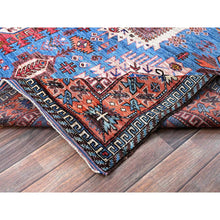 Load image into Gallery viewer, 6&#39;x7&#39;8&quot; Carolina Blue, Afghan Ersari With Turkish Knot, Caucasian Design Revival, Vegetable Dyes, Densely Woven, Hand Knotted, Soft Wool, Oriental Rug FWR3528