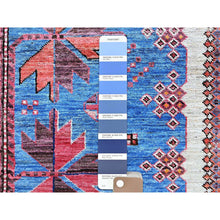 Load image into Gallery viewer, 6&#39;x7&#39;8&quot; Carolina Blue, Afghan Ersari With Turkish Knot, Caucasian Design Revival, Vegetable Dyes, Densely Woven, Hand Knotted, Soft Wool, Oriental Rug FWR3528