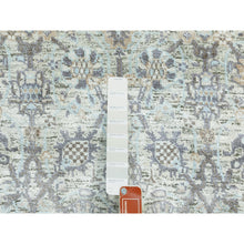 Load image into Gallery viewer, 2&#39;5&quot;x20&#39;5&quot; Ivory Silk With Textured Wool Tabriz Hand Knotted Oriental Xl Runner Rug FWR353676