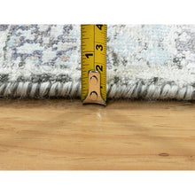 Load image into Gallery viewer, 2&#39;5&quot;x20&#39;5&quot; Ivory Silk With Textured Wool Tabriz Hand Knotted Oriental Xl Runner Rug FWR353676