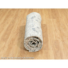 Load image into Gallery viewer, 11&#39;10&quot;x11&#39;10&quot; Ivory Silk With Textured Wool Tabriz Hand Knotted Oriental Round Rug FWR353874