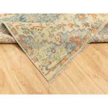 Load image into Gallery viewer, 5&#39;9&quot;x9&#39; Ivory Variegated Broken Heriz Design Supple Collection Pure Wool Hand Knotted Oriental Rug FWR353928