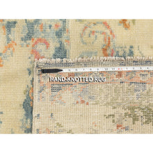 Load image into Gallery viewer, 5&#39;9&quot;x9&#39; Ivory Variegated Broken Heriz Design Supple Collection Pure Wool Hand Knotted Oriental Rug FWR353928
