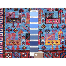 Load image into Gallery viewer, 6&#39;x8&#39;6&quot; Alabaster White, Afghan Ersari With Turkish Knot, Caucasian Design Revival, Ancient Bird Figurines, Vegetable Dyes, Densely Woven, Hand Knotted, Soft Wool, Oriental Rug FWR3534