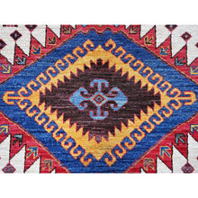 Load image into Gallery viewer, 6&#39;x8&#39;6&quot; Alabaster White, Afghan Ersari With Turkish Knot, Caucasian Design Revival, Ancient Bird Figurines, Vegetable Dyes, Densely Woven, Hand Knotted, Soft Wool, Oriental Rug FWR3534