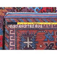 Load image into Gallery viewer, 6&#39;x8&#39;6&quot; Alabaster White, Afghan Ersari With Turkish Knot, Caucasian Design Revival, Ancient Bird Figurines, Vegetable Dyes, Densely Woven, Hand Knotted, Soft Wool, Oriental Rug FWR3534