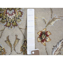 Load image into Gallery viewer, 6&#39;x9&#39;3&quot; Black Half Wool And Half Silk Thick And Plush Rajasthan Hand Knotted Oriental Rug FWR354096