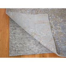 Load image into Gallery viewer, 8&#39;x9&#39;10&quot; Gray Abstract Design Wool And Silk Denser Weave Hand Knotted Oriental Rug FWR354252