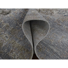 Load image into Gallery viewer, 8&#39;x9&#39;10&quot; Gray Abstract Design Wool And Silk Denser Weave Hand Knotted Oriental Rug FWR354252