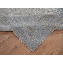 Load image into Gallery viewer, 8&#39;x9&#39;10&quot; Gray Abstract Design Wool And Silk Denser Weave Hand Knotted Oriental Rug FWR354252