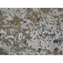 Load image into Gallery viewer, 8&#39;x9&#39;10&quot; Gray Abstract Design Wool And Silk Denser Weave Hand Knotted Oriental Rug FWR354252