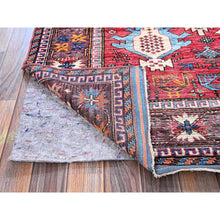Load image into Gallery viewer, 6&#39;x7&#39;4&quot; Colorful, Afghan Ersari With Turkish Knot, Caucasian Design Revival, Ancient Bird Figurines, Vegetable Dyes, Densely Woven, Hand Knotted, Soft And Shiny Wool, Oriental Rug FWR3540