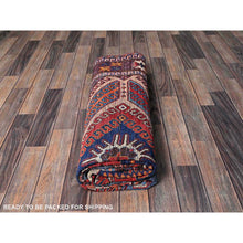 Load image into Gallery viewer, 6&#39;x7&#39;4&quot; Colorful, Afghan Ersari With Turkish Knot, Caucasian Design Revival, Ancient Bird Figurines, Vegetable Dyes, Densely Woven, Hand Knotted, Soft And Shiny Wool, Oriental Rug FWR3540