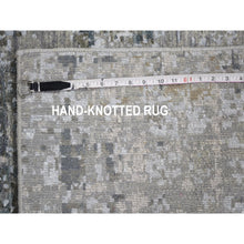 Load image into Gallery viewer, 2&#39;6&quot;x12&#39;4&quot; Abstract Design Wool And Silk Denser Weave Runner Hand Knotted Modern Rug FWR354678