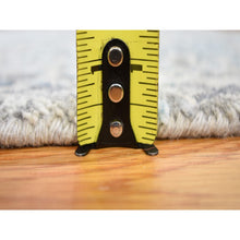 Load image into Gallery viewer, 2&#39;x3&#39; Gray Wool And Silk Abstract Design Hand Knotted Oriental Rug FWR354780