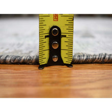 Load image into Gallery viewer, 10&#39;x14&#39; Dimensional Curtains Gray Silk With Textured Wool Hand Knotted Oriental Rug FWR354918