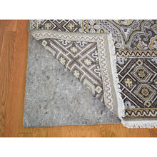 Load image into Gallery viewer, 12&#39;x15&#39;5&quot; Oversized Silk With Textured Wool Mughal Inspired Medallions Design Hand Knotted Oriental Rug FWR354924