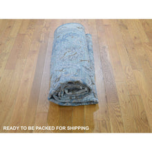 Load image into Gallery viewer, 6&#39;x9&#39;1&quot; Silk With Textured Wool Mughal Design Hand Knotted Oriental Rug FWR354984