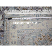 Load image into Gallery viewer, 6&#39;x9&#39;1&quot; Silk With Textured Wool Mughal Design Hand Knotted Oriental Rug FWR354984
