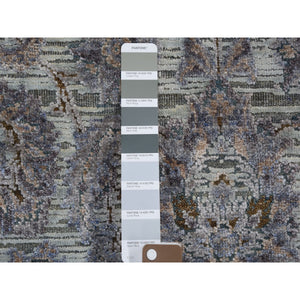 3'1"x5' Silk With Textured Wool Mughal Design Hand Knotted Oriental Rug FWR355014