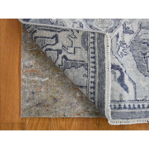 2'x2' Sampler Pure Silk With Textured Wool Hand Knotted Oriental Rug FWR355104