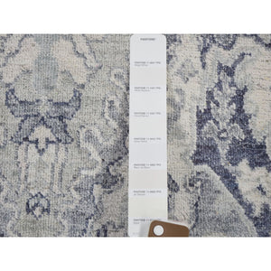 2'x2' Sampler Pure Silk With Textured Wool Hand Knotted Oriental Rug FWR355104