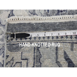 2'x2' Sampler Pure Silk With Textured Wool Hand Knotted Oriental Rug FWR355104