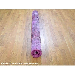 5'3"x10'10" Hazelnut Brown, Distressed Look Worn Wool Hand Knotted, Vintage Persian Bakhtiar Sheared Low, Wide Runner Oriental Rug FWR371514