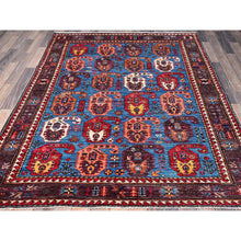 Load image into Gallery viewer, 5&#39;4&quot;x6&#39;8&quot; Bayern Blue, Afghan Ersari With Turkish Knot, Caucasian Design Revival, Hand Knotted, Soft Wool, Vegetable Dyes, Densely Woven, Oriental Rug FWR3546